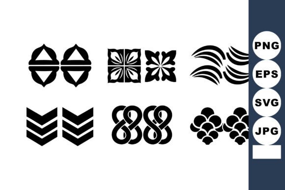 Abstract Black Geometric Decorative Shap