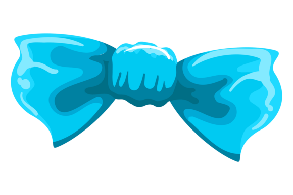 Blue Silk Ribbon Bow: A Versatile Graphic for Digital Product Creators
