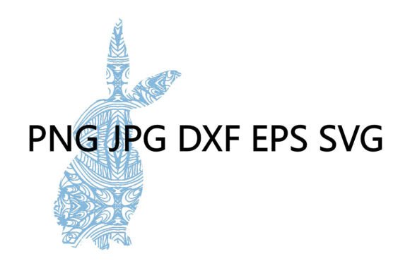Bunny DXF Decorative Blue Set of 6 – A Versatile Graphic Design Asset for Creative Sellers