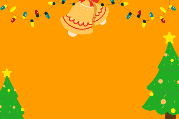 Chirstmas Orange with Decorative: A Festive Graphic Design Asset for Sellers