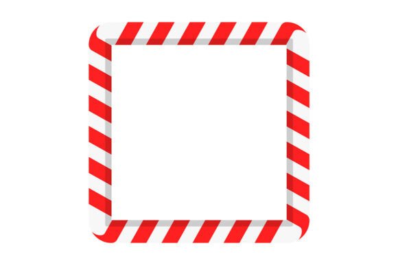 Christmas Decorative Candy Cane Frame: A Polished Graphic Asset for Seasonal Content