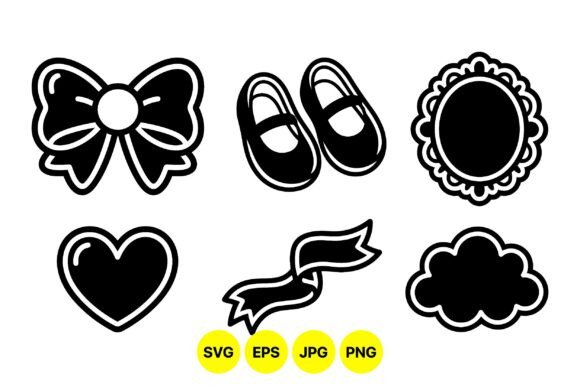 Cute Decorative Icon Shapes Pack: A Modern Graphic Design Asset for Bloggers