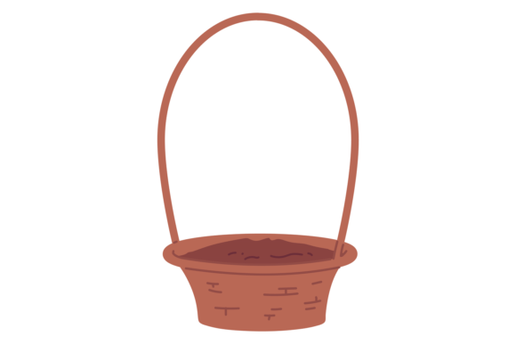 Decorative Basket with Soil. Home Garden