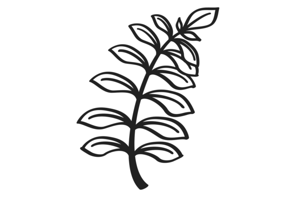 Decorative Branch Graphic: A Floral Illustration for Modern Branding