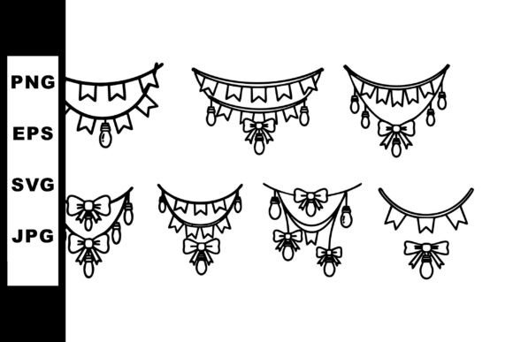 Decorative Festive Garland Vector Illust: Graphics for Joyful Branding