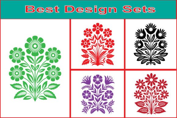 Decorative Folk Floral SVG Design: A Freebie with a Handmade Feel