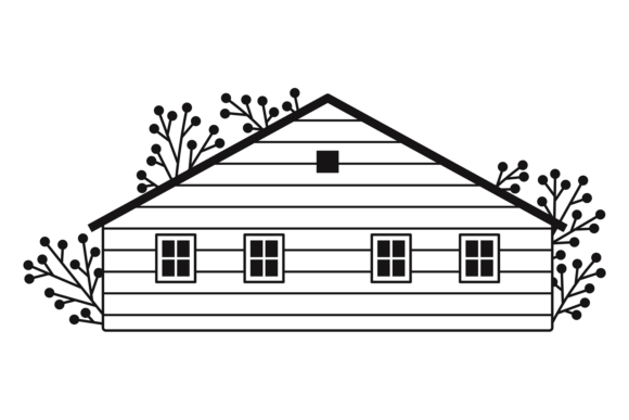 Decorative House Logo for Local Business Branding