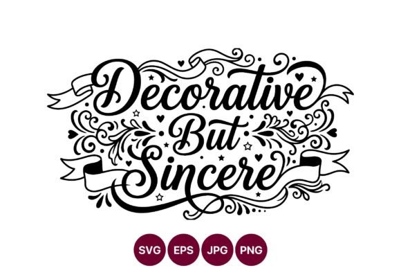 Decorative Sincere Calligraphy Art: A Versatile Graphic for Handmade Creations