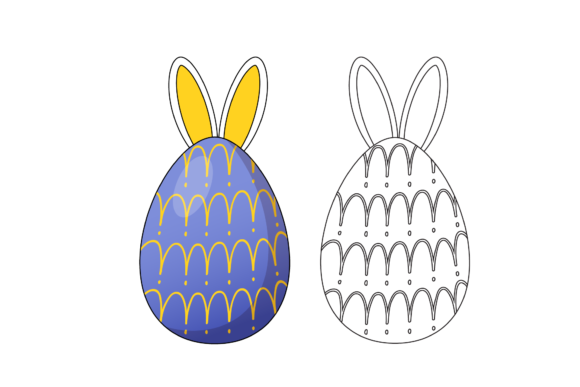 Easter Bunny Egg Decorative: A Graphics Asset for Real Crafting Projects
