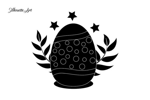 Easter Decorative Egg Silhouette Art: A Versatile Graphic for Seasonal Branding