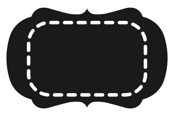 Empty Black Patch. Decorative Emblem for Real Projects