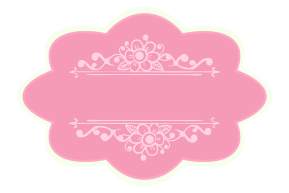 Floral Pink Lace Label Template for Local Business Graphics
