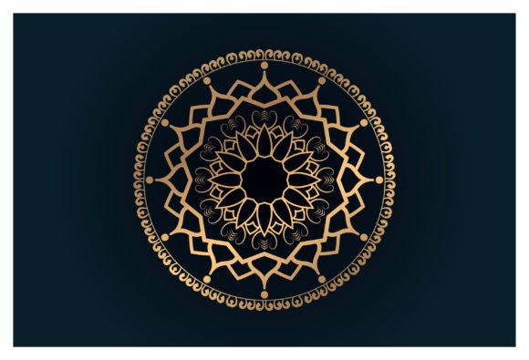Gold Mandala Decorative Element: A Premium Graphic Design Asset for Modern Branding