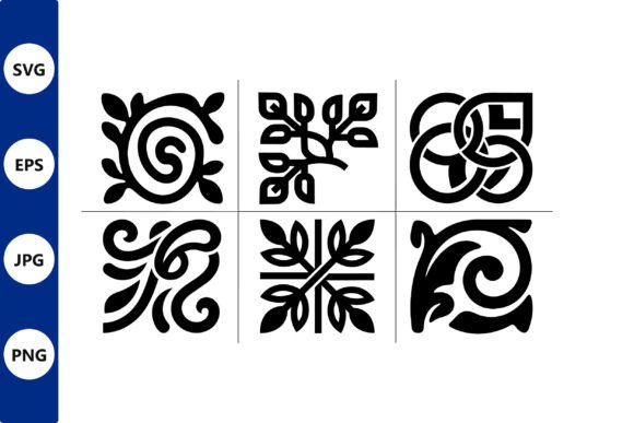 Graphics Review: Six Decorative Patterns Grid Vector Set for Crafters