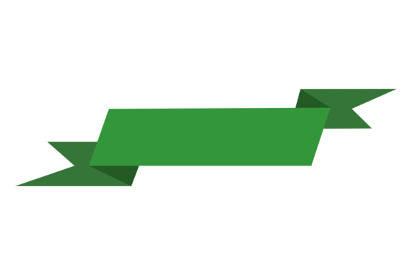 Green Ribbon Banner Flag: A Retro Graphic for Handmade Creations