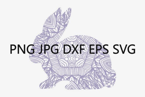 Lavender Decorative Rabbit Set of 6: A Versatile Graphic Asset for Branding and Packaging