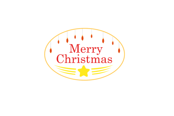 Merry Christmas Flat Decorative Graphics for Local Business Branding