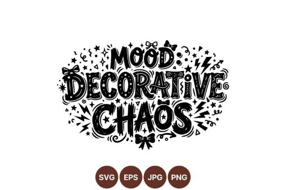 Mood Decorative Chaos Design: A Playful Graphic Asset for Creative Projects