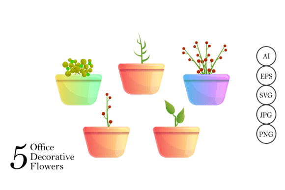 Office Decorative Flower – A Versatile Graphics Asset for Creative Projects