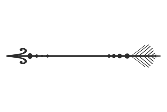 Ornate Arrow Icon: A Decorative Graphic for Polished Editorial Design