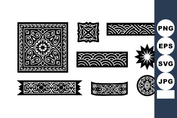 Ornate Decorative Black and White Vector: Graphics and Illustrations