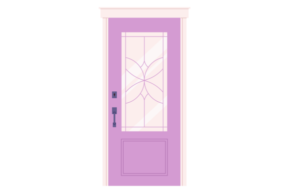 Ornate Door Illustration: A Premium Graphic for Branding and Marketing
