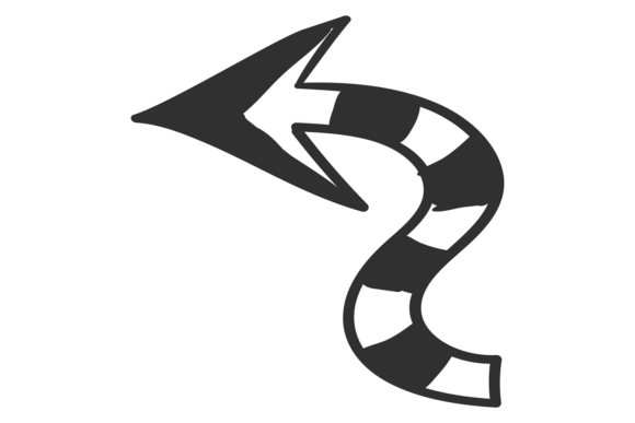 Striped Arrow Doodle: A Bold Embroidery Design for Modern Projects