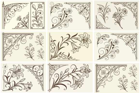 Vintage Decorative Corner Designs Bundle: A Designer’s Take on Timeless Graphics