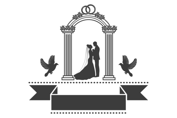 Wedding Emblem: A Refined Graphic for Illustrations and Graphics Creators